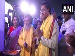 
      
      Tripura CM Saha inaugurates 'Durga Pandals' in Agartala
      
      