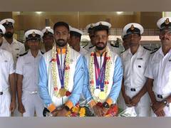 
      
      Asiad gold medalists Ajmal, Anas recieve warm welcome from INSCC 
      
      