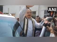 
      
      JP Nadda arrives in Rajasthan's Kota to hold meeting 
      
      