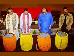 
      
      Chaltabagan Durga Puja festivities take off amid dance and drum 
      
      