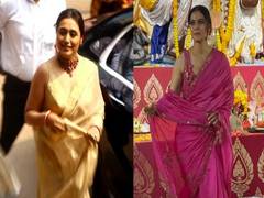 
      
      Kajol, Rani visit Durga Puja pandal in Mumbai, see pics
      
      