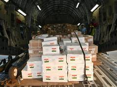 
      
      India sends medical aid, disaster relief material for Palestine
      
      