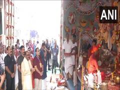 
      
      West Bengal Gov Ananda Bose offers prayers at Durga Puja pandal
      
      
