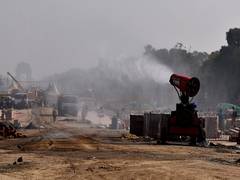 
      
      Anti-Smog gun worker complains of burning sensation in eyes, nose
      
      