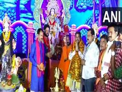 
      
      Odisha: Union Minister Dharmendra Pradhan goes pandal-hopping
      
      
