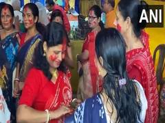 
      
      West Bengal: Women participate in ‘Sindoor Khela’ celebration
      
      