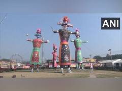
      
      Effigies of Ravan, Kumbhkaran installed at Red Fort ground
      
      