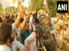 
      
      Congress workers protest in Jaipur against ED raids
      
      