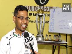 
      
      Pastry artist Rakesh Sahu creates chocolate replica of World Cup 
      
      