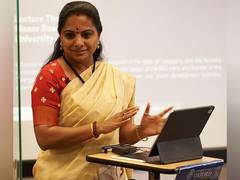 
      
      BRS leader K Kavitha unveils Telangana Model at Oxford University
      
      