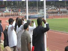 
      
      Karnataka CM hoists national flag at formation day celebrations
      
      