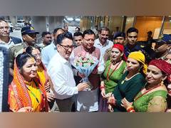 
      
      CM Pushkar Singh Dhami reaches Mumbai 
      
      