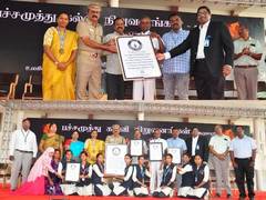 
      
      Chandrayaan-Inspired Seed Ball Mosaic: Pachaimuthu Group
      
      