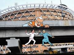 
      
      Cong installs cut-outs showing KCR, Owaisi as PM Modi's puppets
      
      
