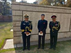 
      
      Envoy pays homage to slain Indian soldiers on Remembrance Day
      
      