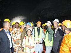 
      
      Uttarakhand: CM Dhami inspects landslide incident in Silkyara
      
      