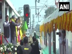 
      
      President Droupadi Murmu flags off three trains today
      
      
