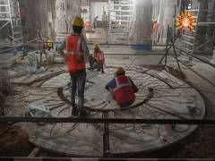 
      
      Ram Janmbhoomi Trust shares pictures of floor inlay work
      
      
