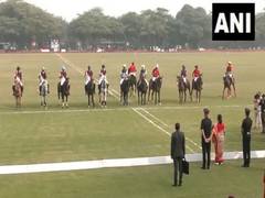 
      
      Droupadi Murmu watches President's Polo Cup Exhibition Cup match 
      
      
