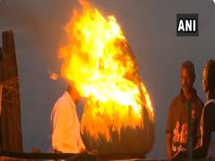 
      
      Mahadeepam lit atop hillock near Sri Subramaniaswamy Temple
      
      