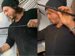 
      
      SRK looks dapper as he gets snapped outside dubbing studio
      
      