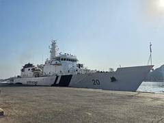 
      
      Indian Coast Guard Vessel Sajag arrives in Oman 
      
      
