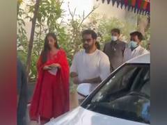 
      
      Hyderabad: Jr NTR arrives with his family to cast votes
      
      