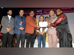 
      
      Ramesh Bais Presented Best Director Award to Sudheer Attavar
      
      