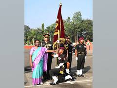 
      
      President Murmu conferred President's colour to Armed forces medi
      
      