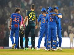 
      
      India defeat Australia by 20 runs, lead T20I series 3-1
      
      