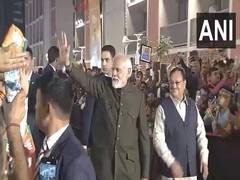 
      
      PM Modi arrives at BJP headquarters 
      
      