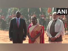 
      
      Kenya President accorded ceremonial welcome at Rashtrapati Bhavan
      
      