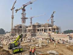 
      
      Shri Ram Janmabhoomi Mandir construction work near completion
      
      