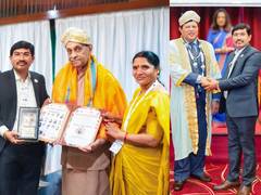 
      
      Dr. Srinivas Naik Dharavath Conferred with Global Icon Award
      
      