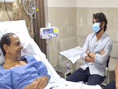 
      
      Nagarjuna calls on KCR at hospital
      
      
