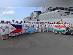 
      
      Indian warship INS Kadmatt docks in Manila port 
      
      