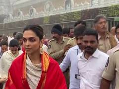 
      
      Deepika Padukone offers prayers at Tirupati Balaji Temple
      
      