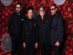 
      
      Amitabh, Abhishek attend Anand Pandit's 60th birthday bash
      
      