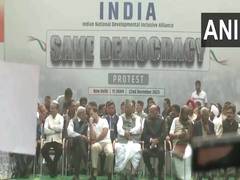 
      
      INDIA bloc leaders stage protest against bulk suspension of MPs
      
      