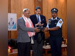 
      
      Assam Transport Minister hands over road safety equipment 
      
      