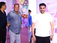 
      
      Salim, Arbaaz arrive at Arpita-Aayush daughter Ayat's B'day bash
      
      
