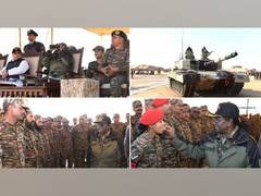 
      
      Presiden Murmu witnesses firepower exercise in Pokhran
      
      