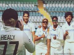 
      
      Alyssa Healy clicks picture of victorious Team India
      
      