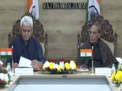 
      
      JK: Defence Minister Rajnath Singh chairs security review meeting
      
      