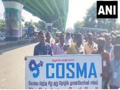 
      
      Industrial workers hold protest march in Tamil Nadu's Coimbatore
      
      