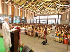 
      
      Telangana: Amit Shah chairs meeting of Mandal Presidents of BJP
      
      