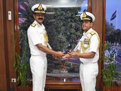 
      
      V Srinivas takes over as Flag Officer Commanding-in-Chief
      
      