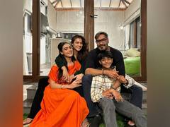 
      
      Check out this happy family picture of Kajol, Ajay Devgn
      
      