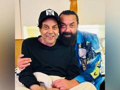 
      
      Bobby Deol drops picture with his “world” Dharmendra
      
      
