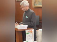
      
      Jaishankar signs some copies of his book 'Why Bharat Matters' 
      
      
